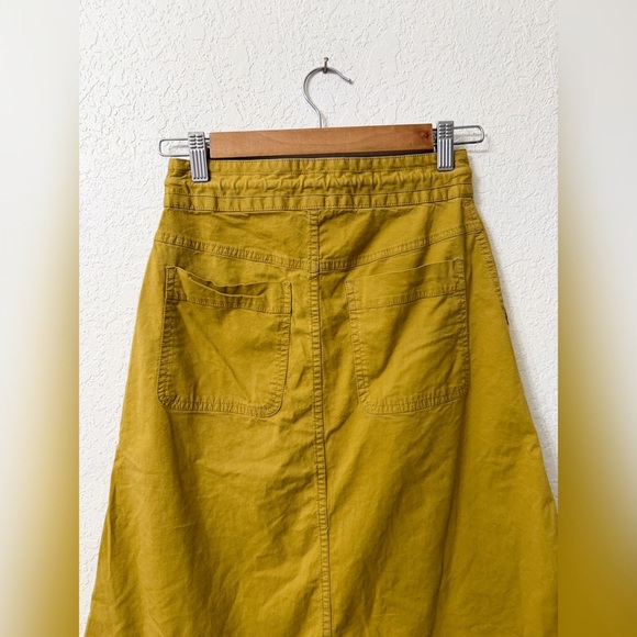 Madewell Tie-Waist Utility Midi Skirt Color-Bronzed Lichen Size-00 - Picture 7 of 13